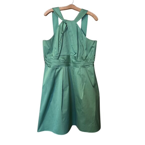 David’s Bridal Sage Halter Style Cocktail Dress - Picture 1 of 6